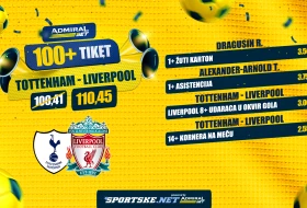 AdmiralBet 100+ tiket - Derbi u Londonu, Liverpul na "Pevce" za kvotu 110!